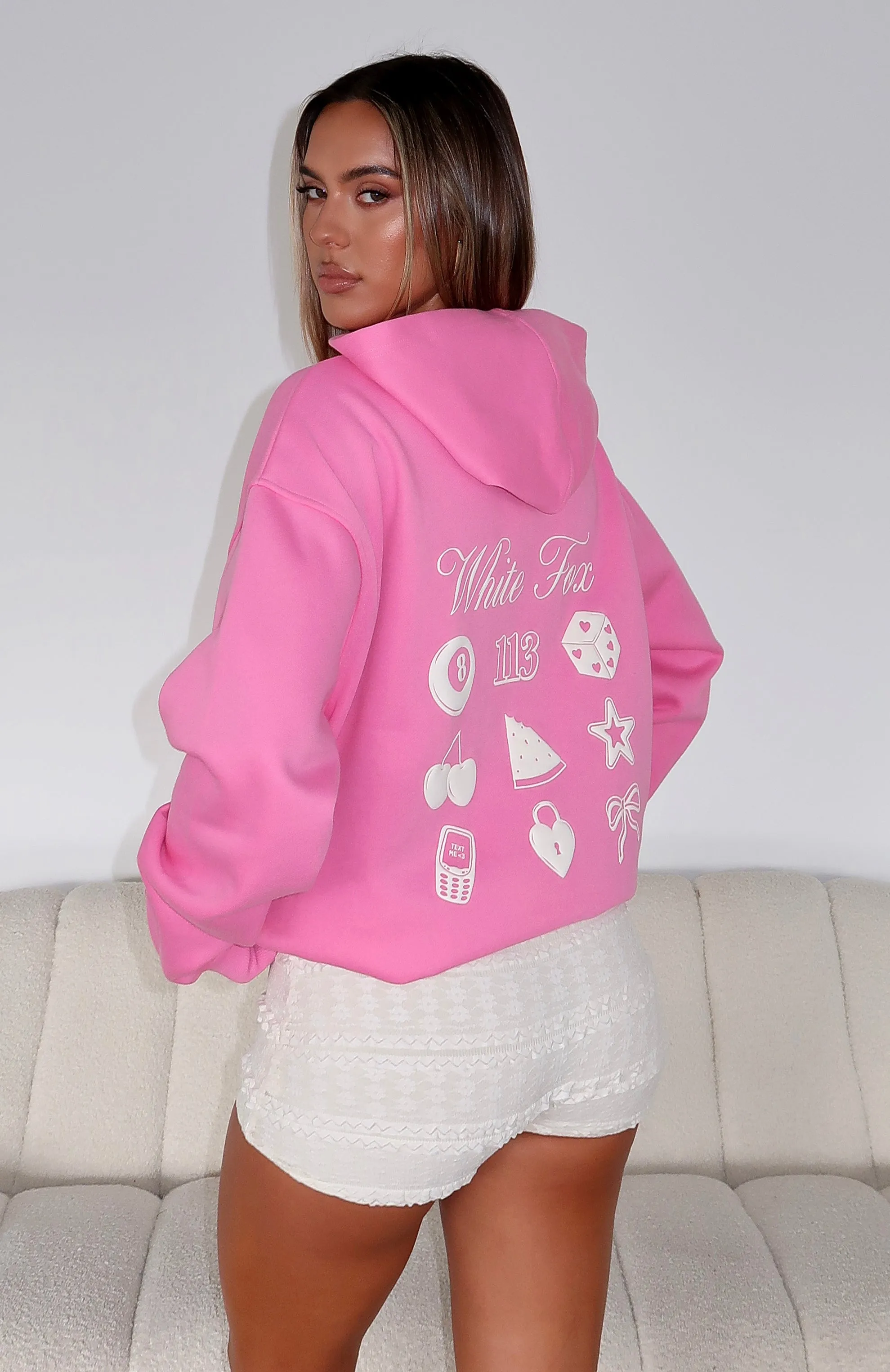 Lucky Charms Oversized Hoodie Pink sold by White Fox Boutique