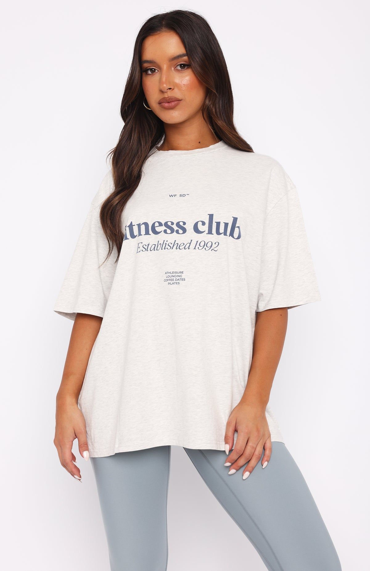 Nate Oversized T-Shirt Grey Marle sold by White Fox Boutique product image thumbnail 3