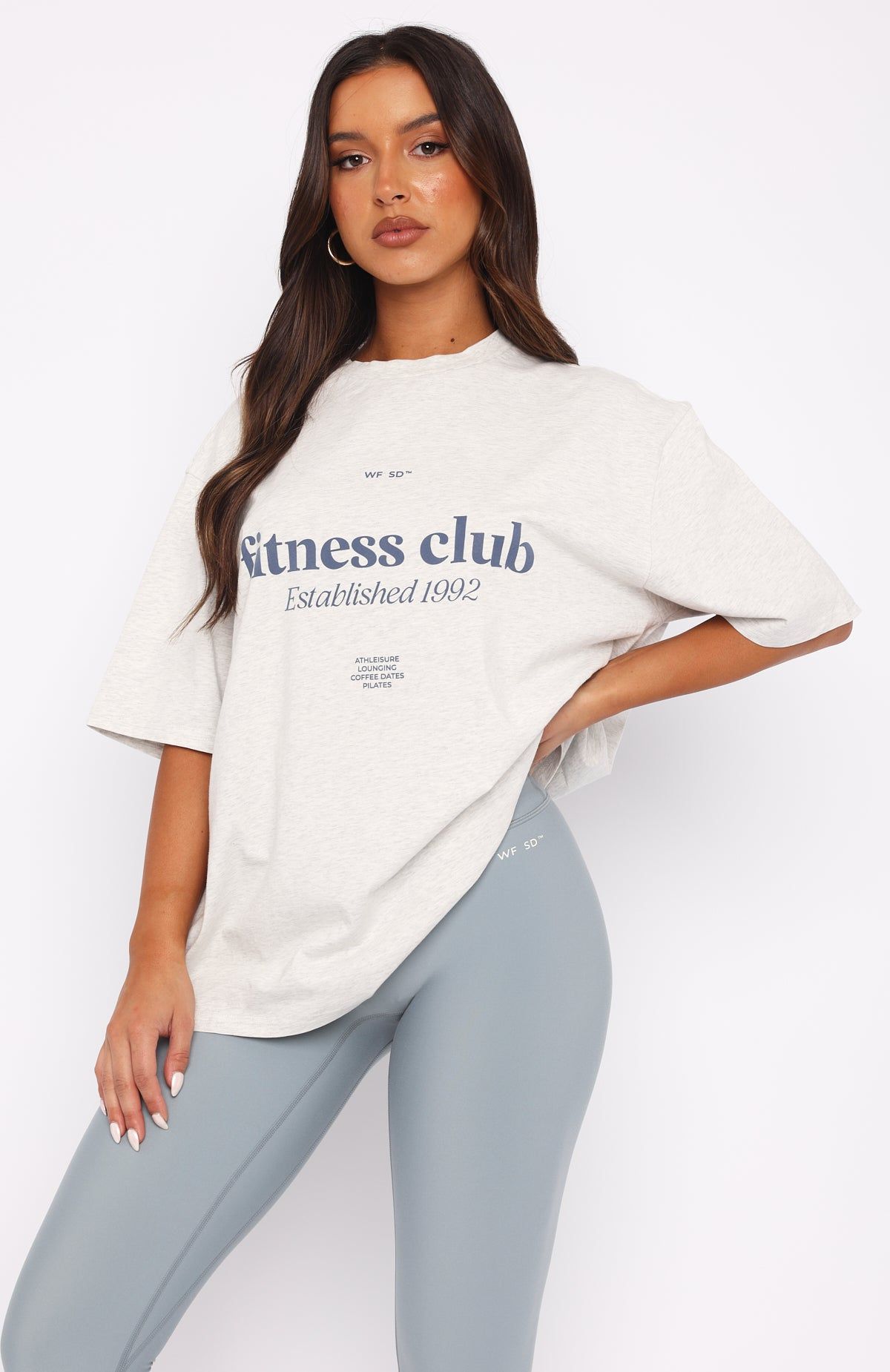 Nate Oversized T-Shirt Grey Marle sold by White Fox Boutique product image thumbnail 2