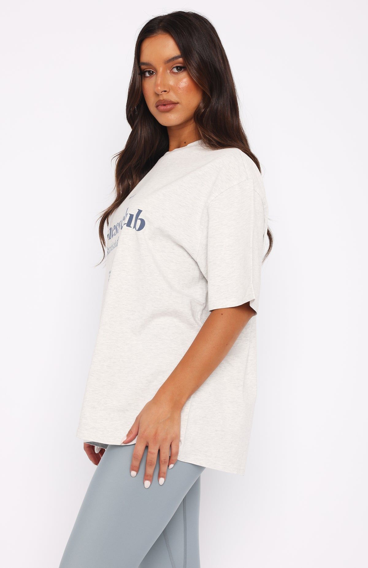 Nate Oversized T-Shirt Grey Marle sold by White Fox Boutique product image thumbnail 4