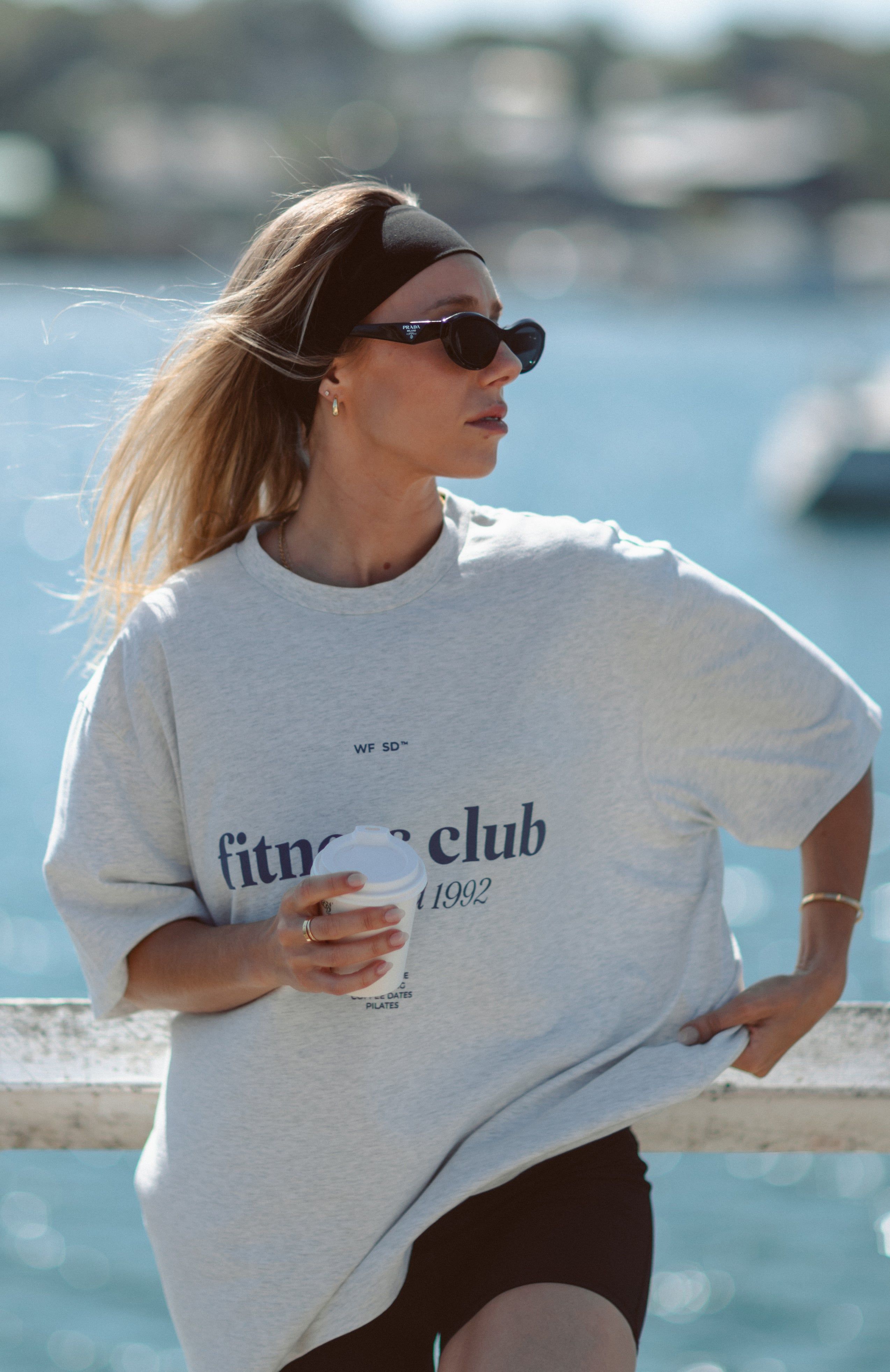 Nate Oversized T-Shirt Grey Marle sold by White Fox Boutique