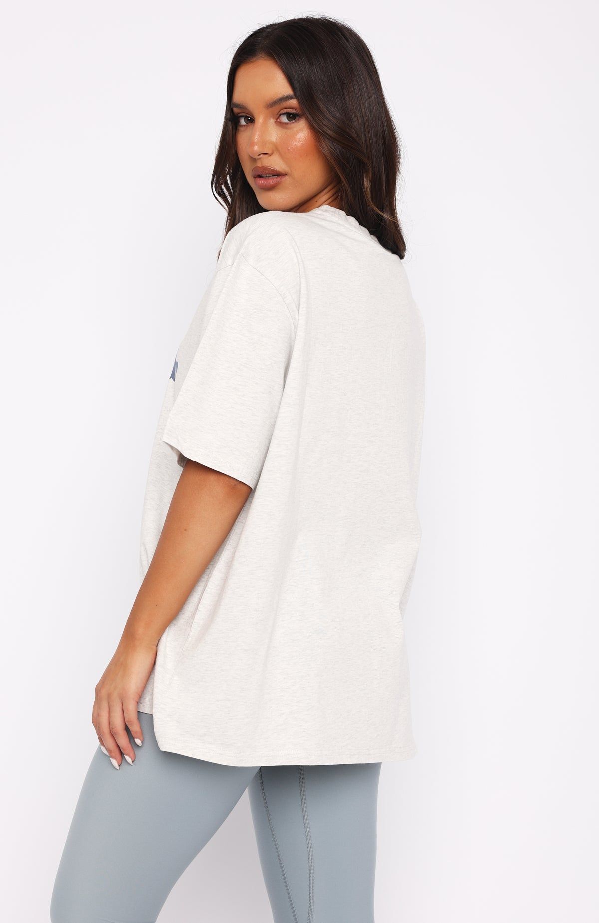 Nate Oversized T-Shirt Grey Marle sold by White Fox Boutique product image thumbnail 5