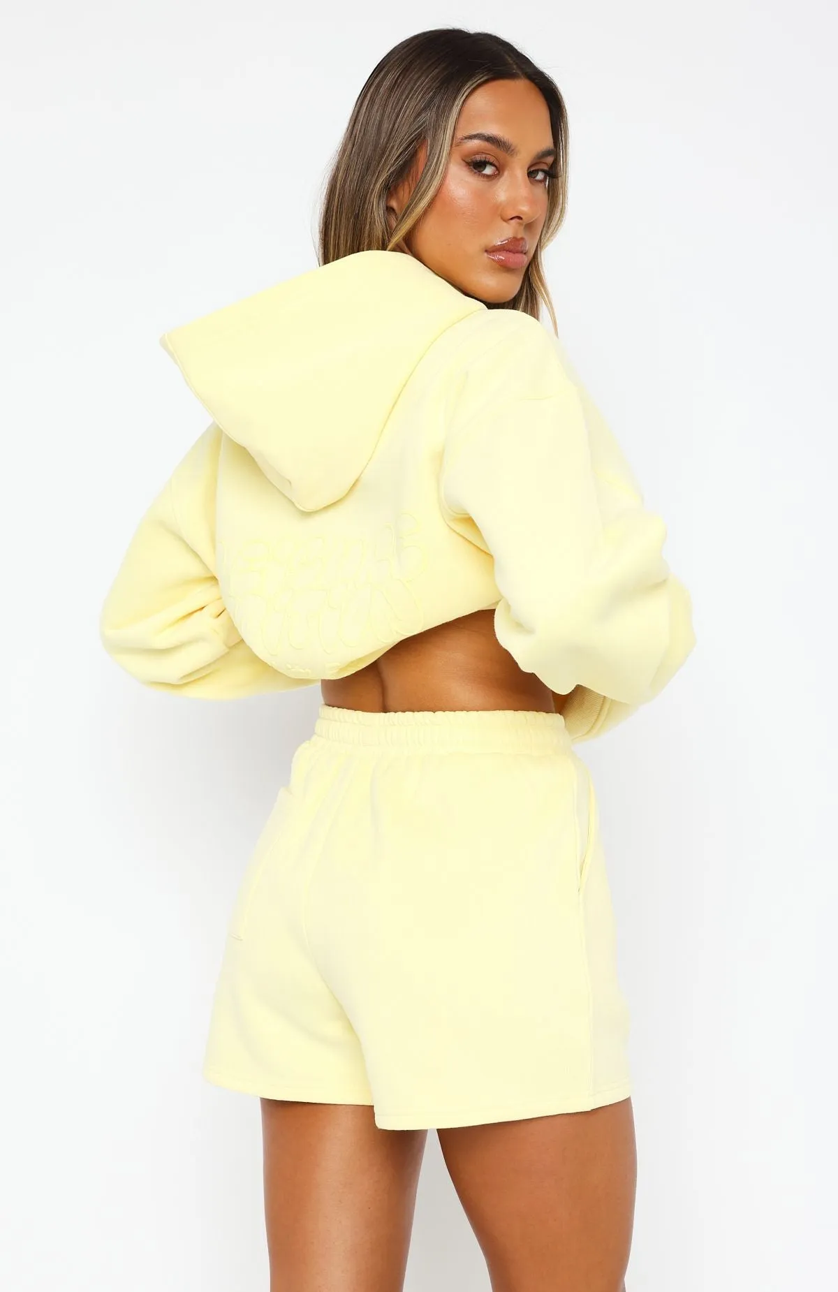 Leisure Edition Lounge Shorts Lemon sold by White Fox Boutique product image thumbnail 4