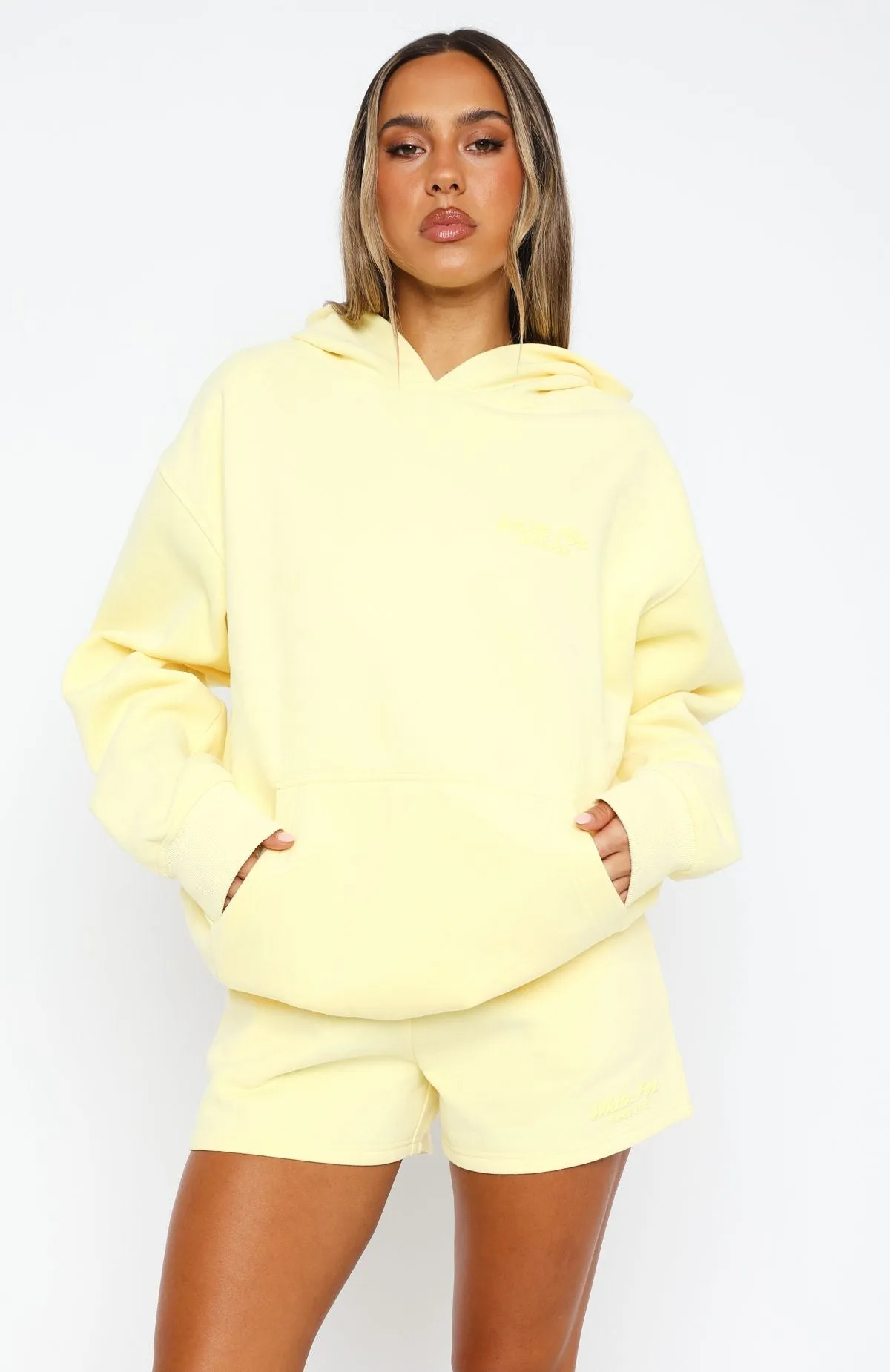 Leisure Edition Oversized Hoodie Lemon sold by White Fox Boutique product image thumbnail 2