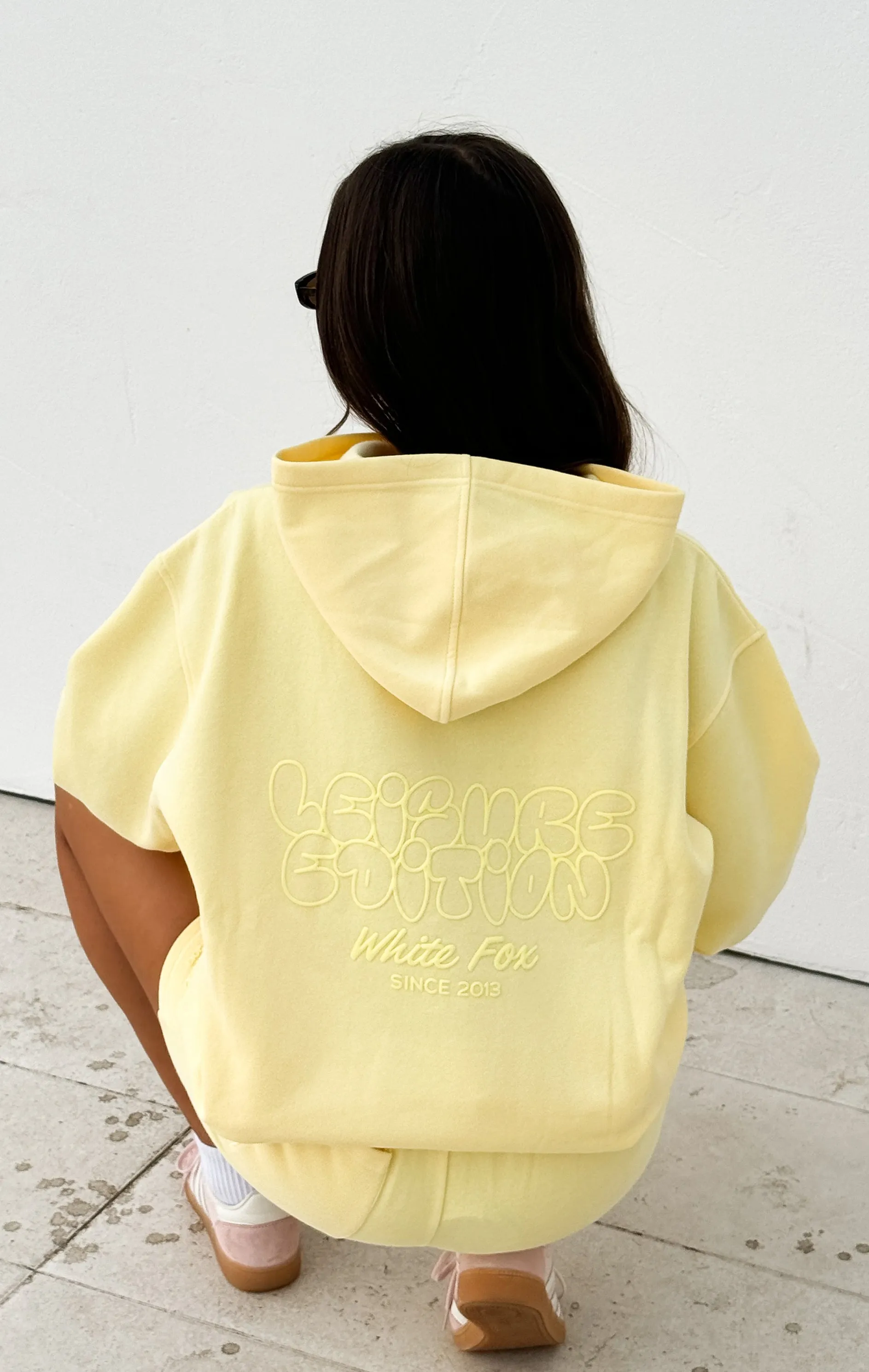 Leisure Edition Oversized Hoodie Lemon sold by White Fox Boutique