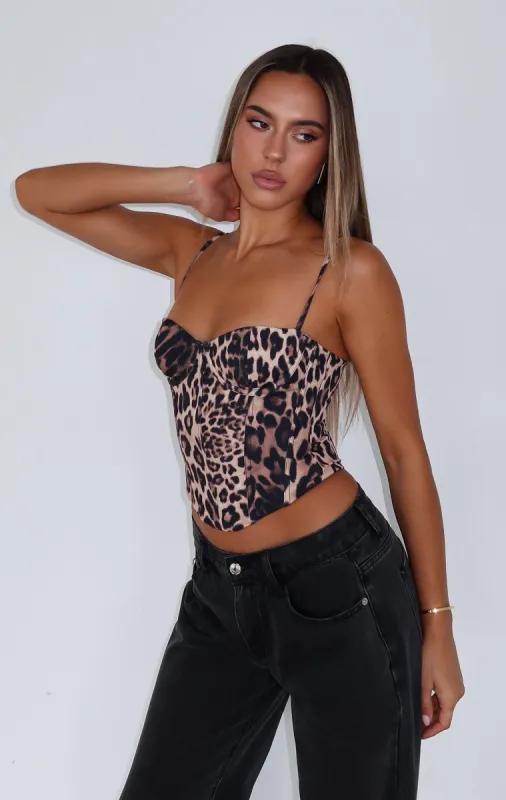 In The Morning Bustier Cheetah sold by White Fox Boutique