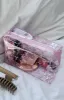 Late Notice Cosmetic Case Clear/Pink sold by White Fox Boutique