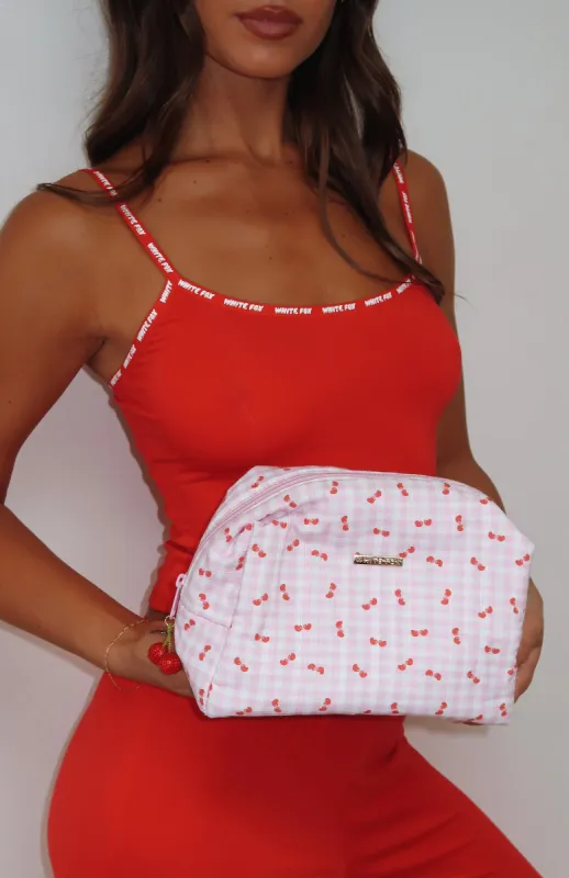 Later Love Cosmetic Bag Cherry Dream sold by White Fox Boutique