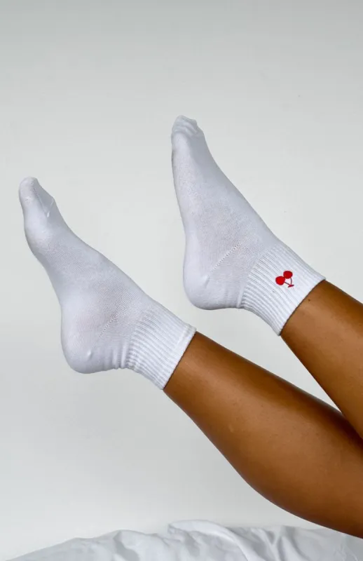 She Keeps Dancing Socks White sold by White Fox Boutique