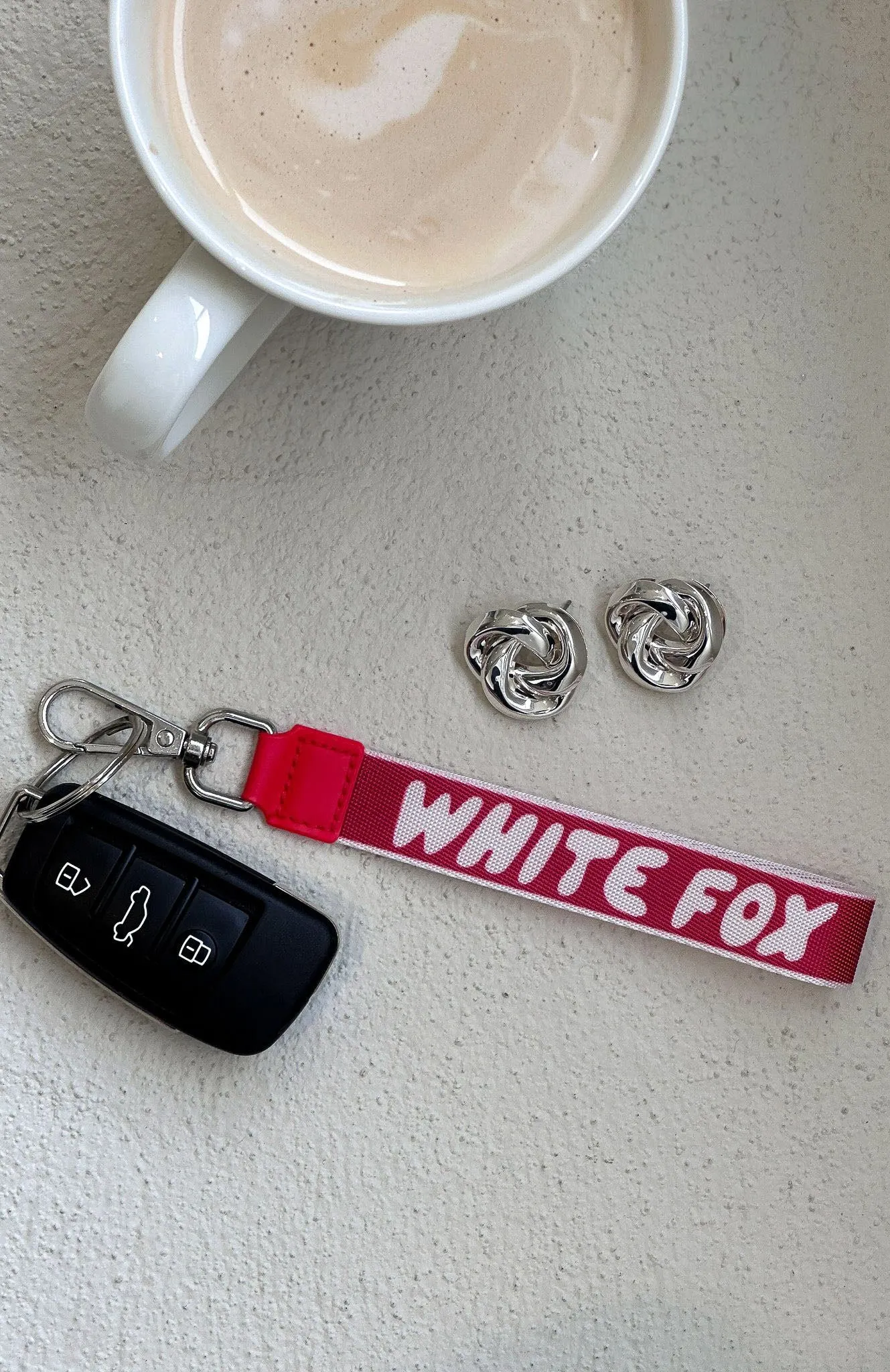 Next Level Strap Keychain Red/White sold by White Fox Boutique product image thumbnail 3
