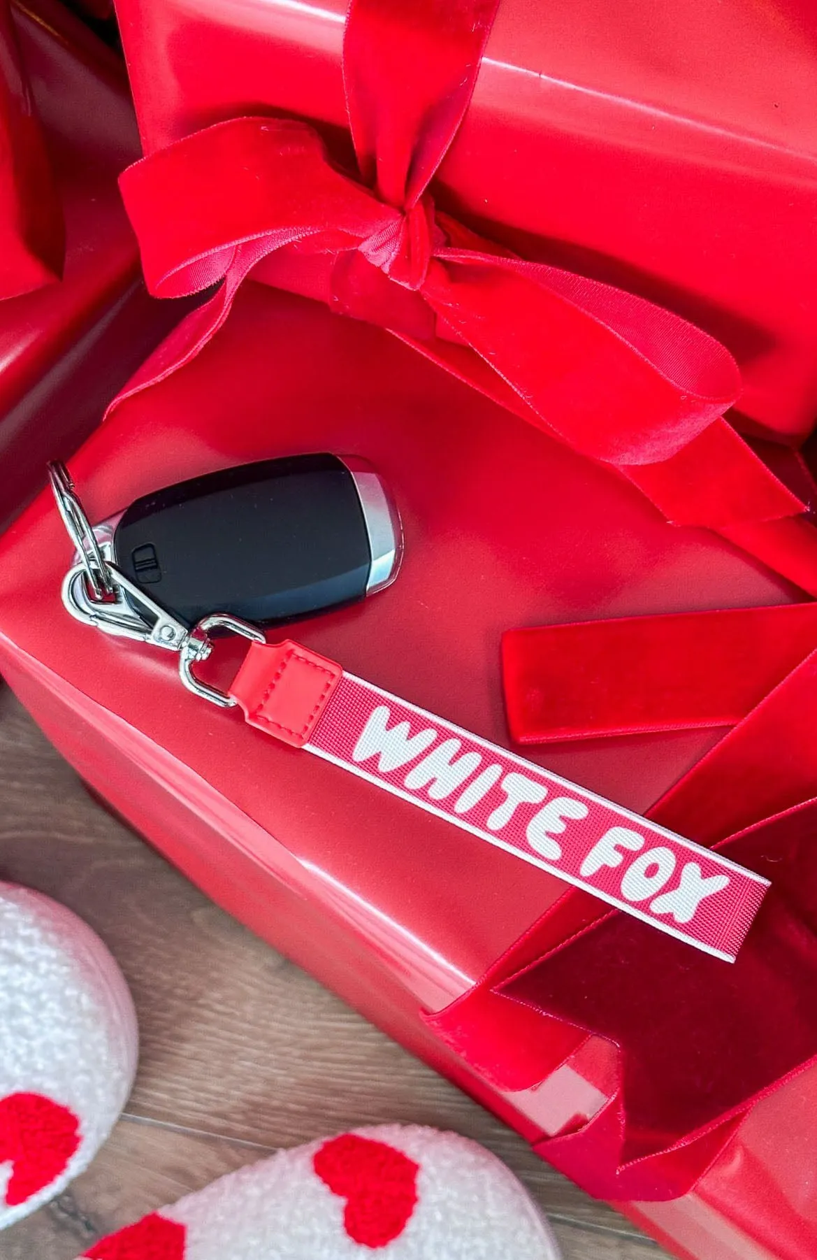 Next Level Strap Keychain Red/White sold by White Fox Boutique product image thumbnail 2