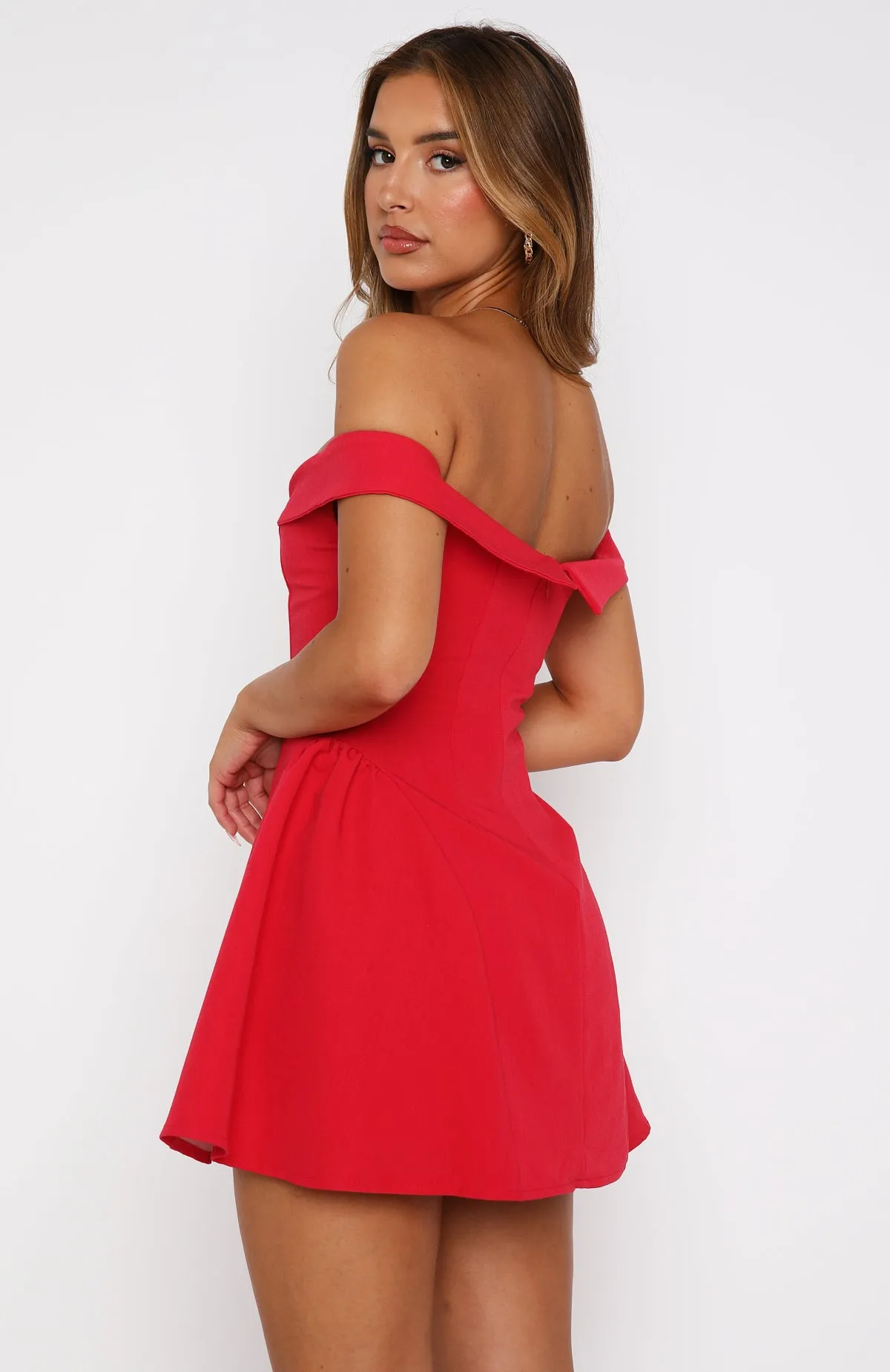 Mistletoe Mini Dress Red sold by White Fox Boutique product image thumbnail 4