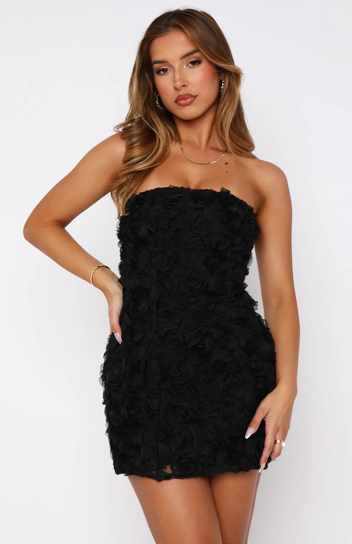 Pretty Woman Mini Dress Black sold by White Fox Boutique product image thumbnail 3