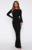 Countdown To Midnight Maxi Long Sleeve Dress Black sold by White Fox Boutique