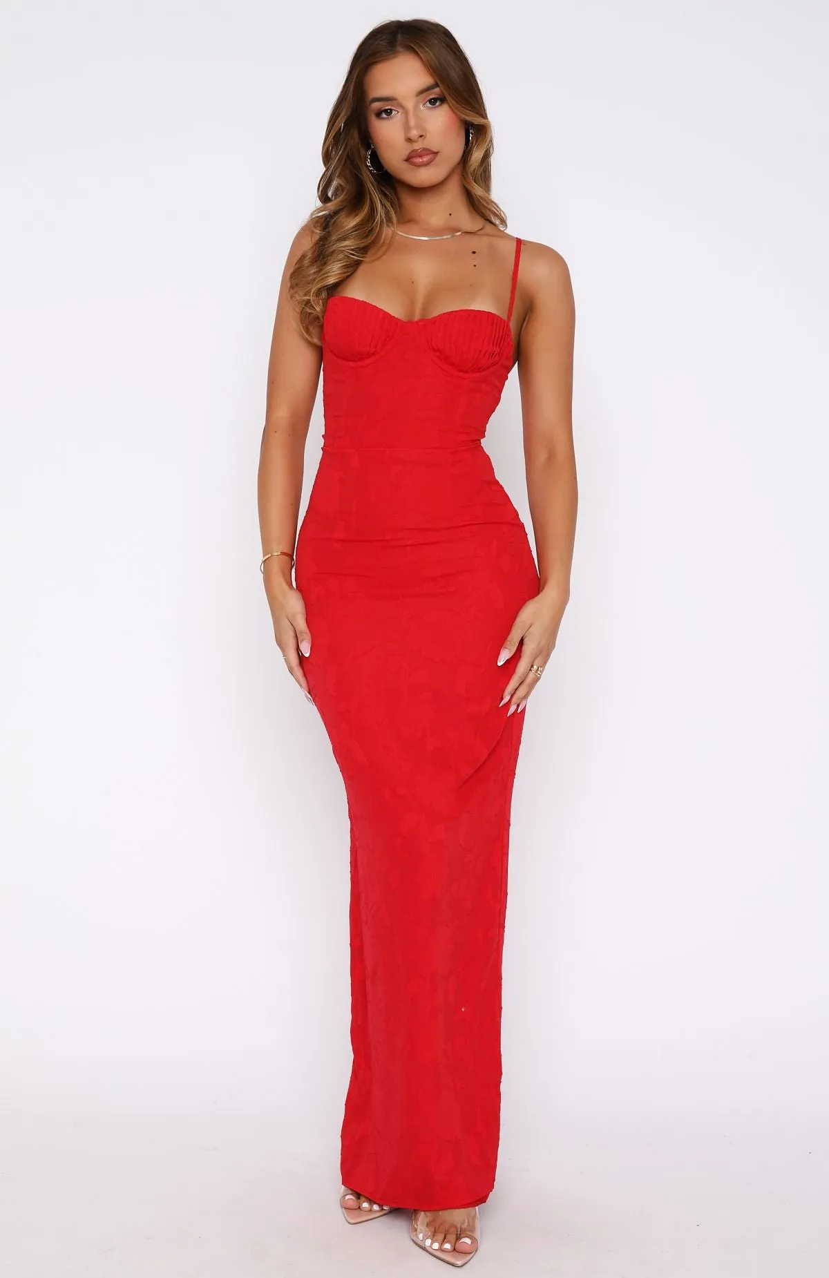 Poppy Dream Maxi Dress Red sold by White Fox Boutique product image thumbnail 3