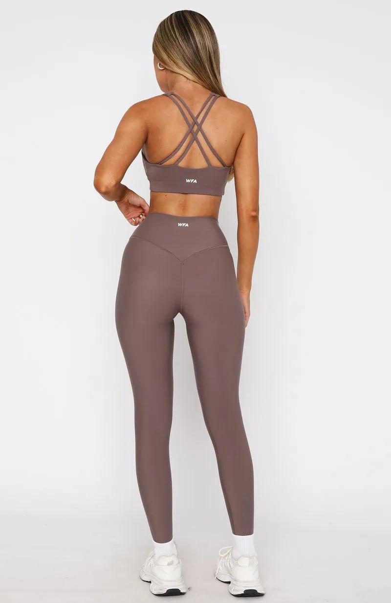Go Getter High Waisted Leggings Cocoa sold by White Fox Boutique product image thumbnail 4