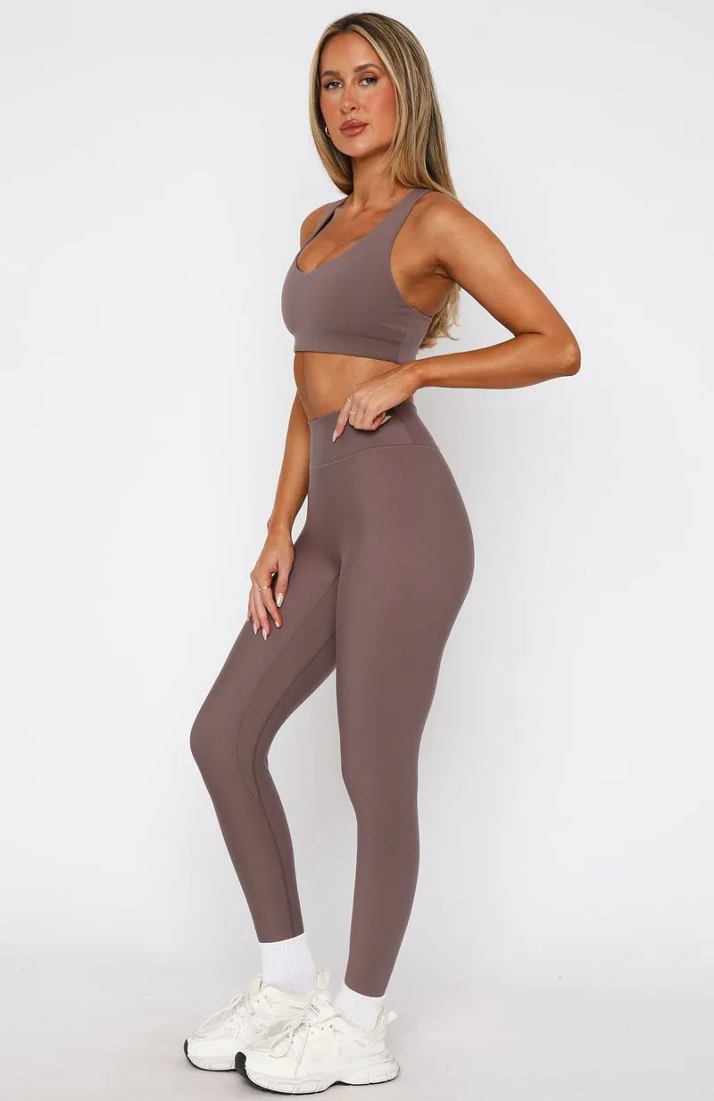 Go Getter High Waisted Leggings Cocoa sold by White Fox Boutique product image thumbnail 3
