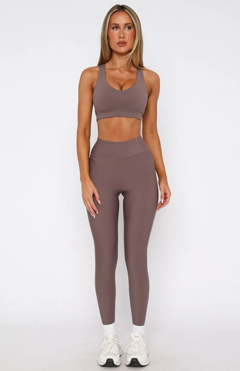 Go Getter High Waisted Leggings Cocoa sold by White Fox Boutique product image thumbnail 2