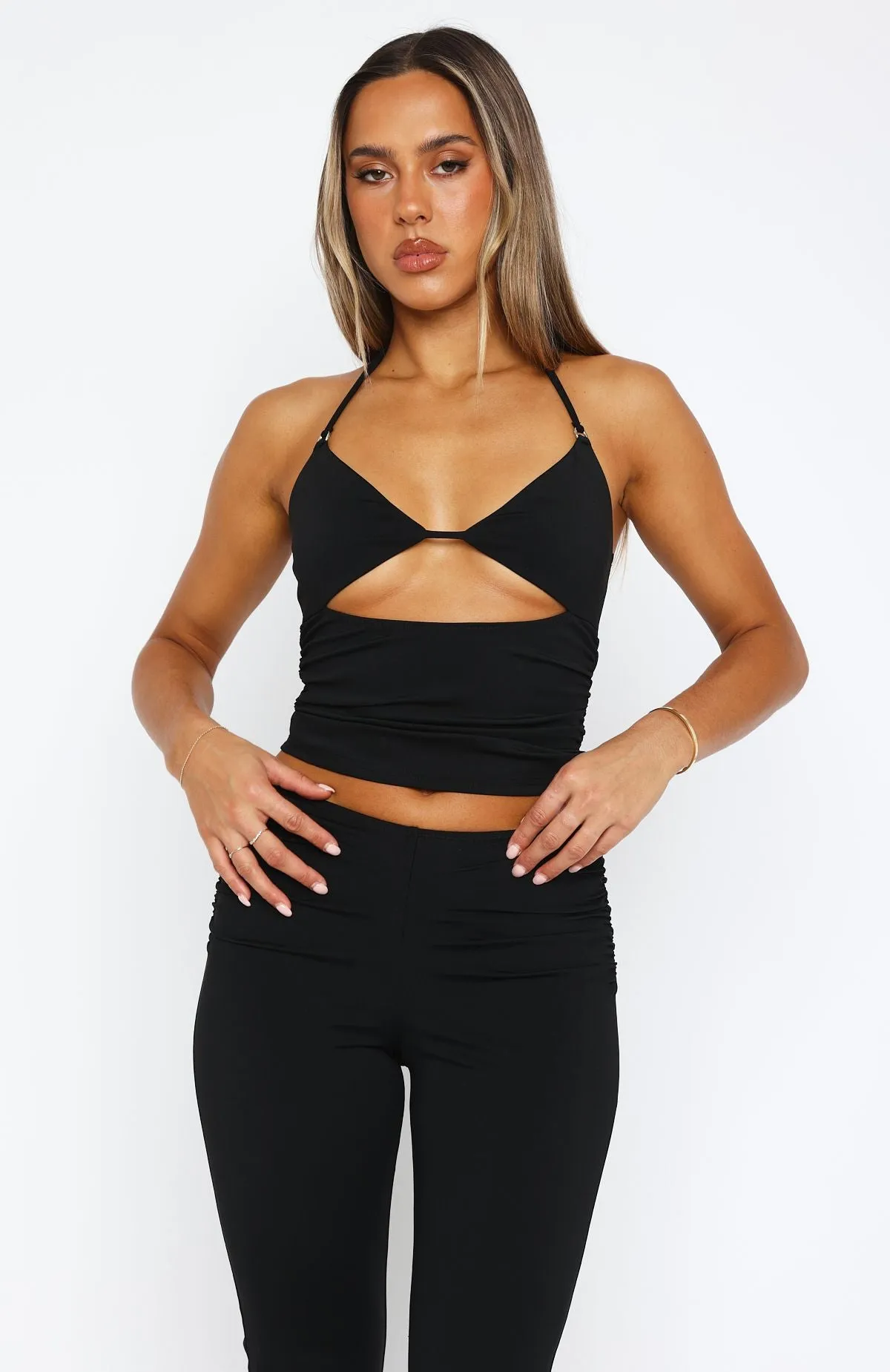 Rare Combination Halter Top Black sold by White Fox Boutique product image thumbnail 2