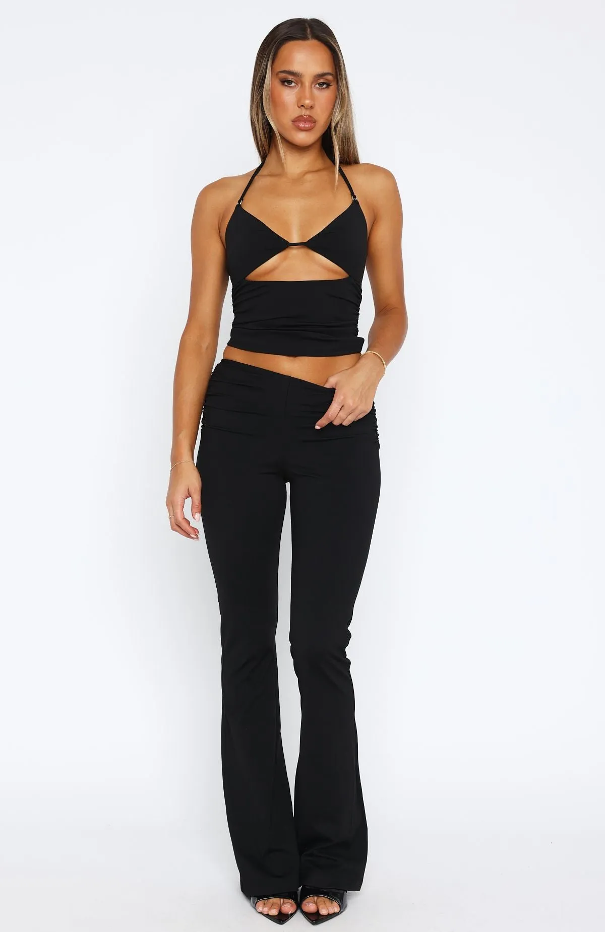 Rare Combination Halter Top Black sold by White Fox Boutique product image thumbnail 5