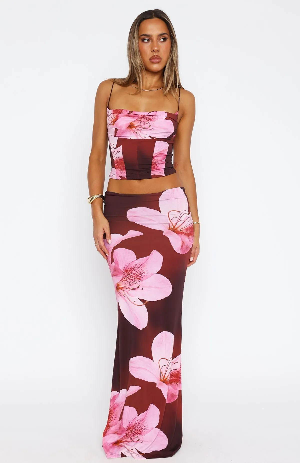Sweet Salutations Maxi Skirt Lily Blossoms sold by White Fox Boutique product image thumbnail 2