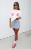 Let's Get Away Denim Mini Skirt Light Blue Wash sold by White Fox Boutique