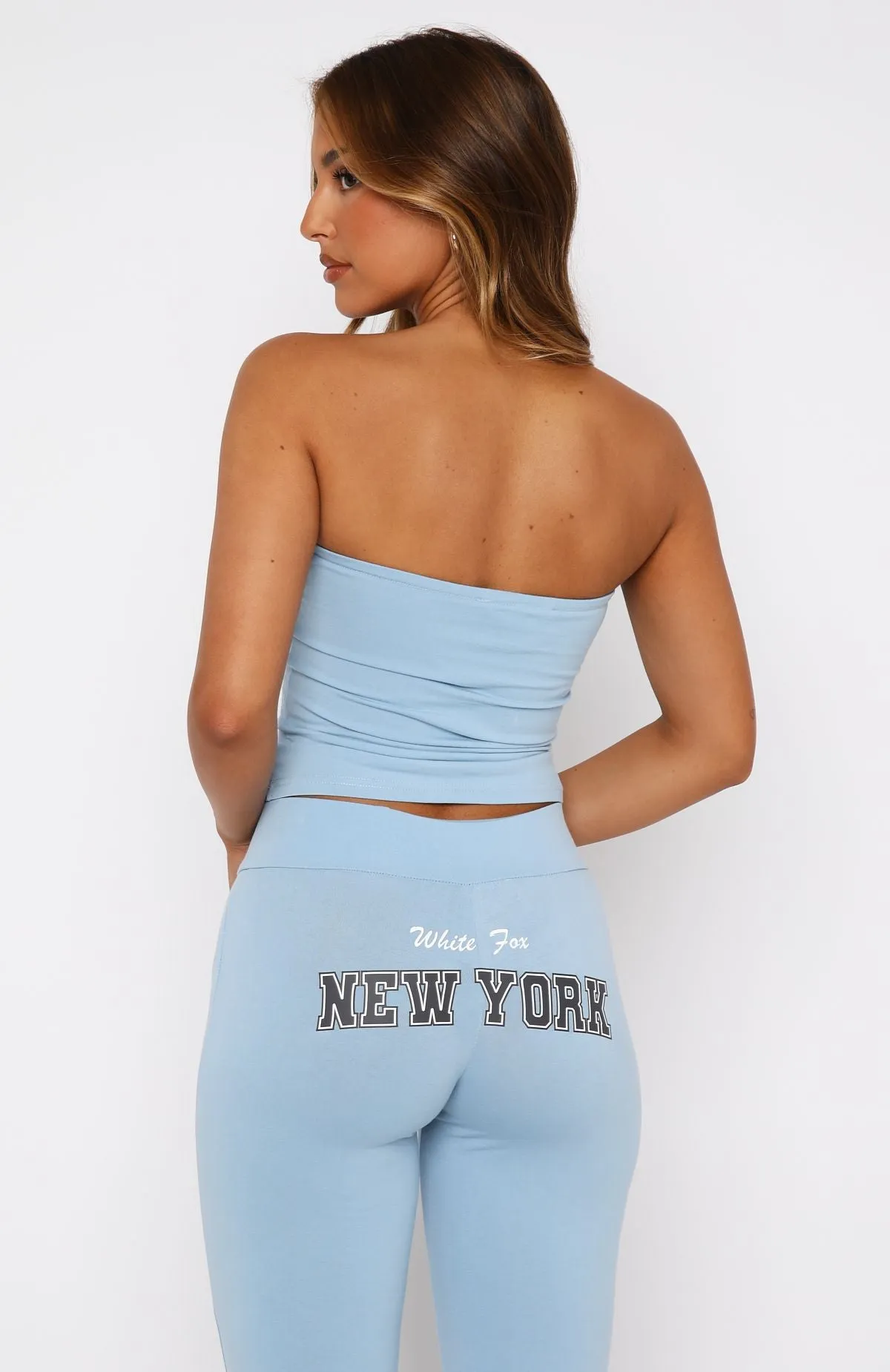Team New York Strapless Top Dusty Blue sold by White Fox Boutique product image thumbnail 3
