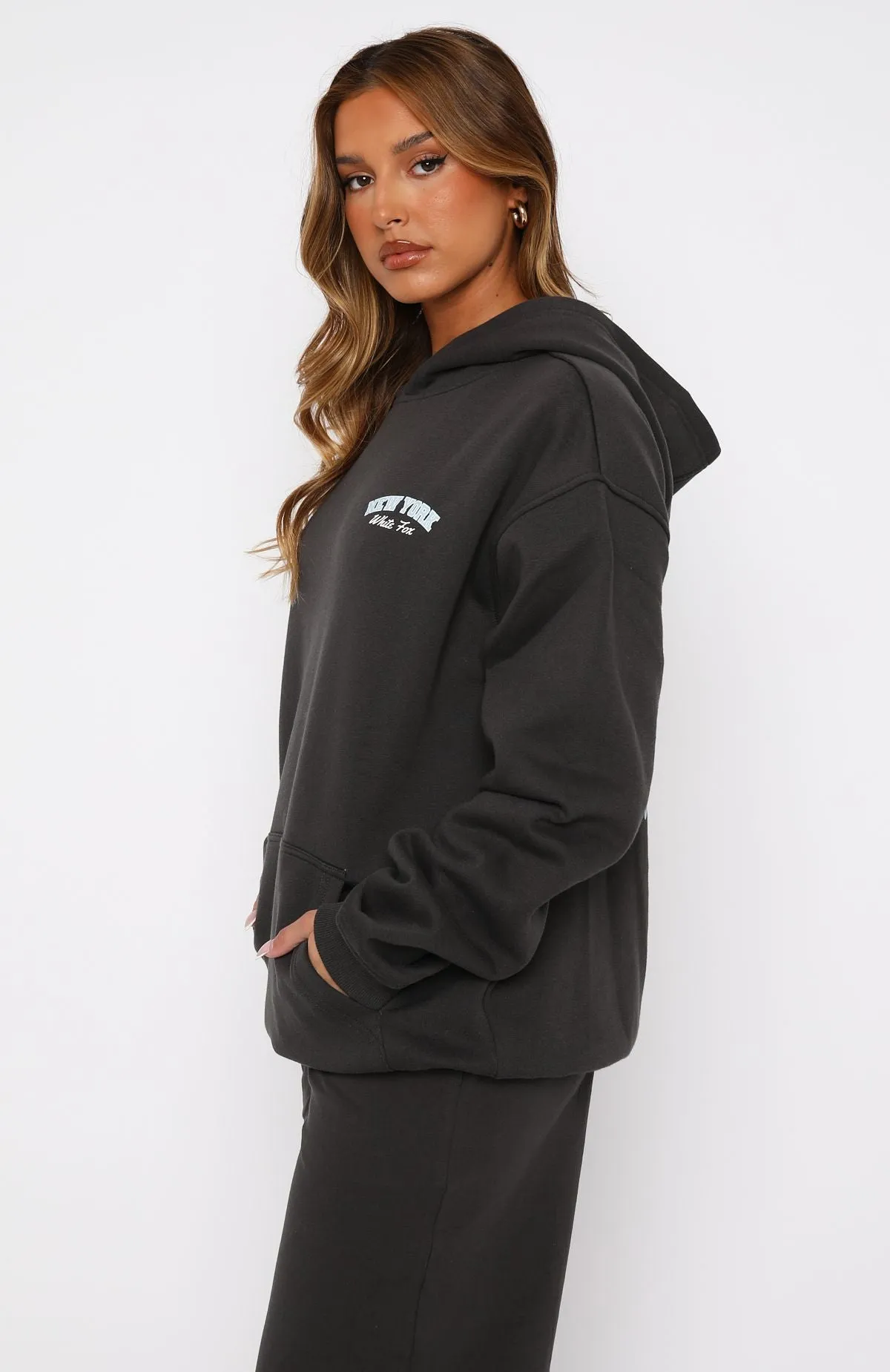 Team New York Oversized Hoodie Charcoal sold by White Fox Boutique product image thumbnail 3