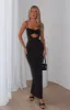 Hit The City Maxi Dress Black sold by White Fox Boutique