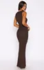 At Dusk Knit Maxi Dress Espresso sold by White Fox Boutique