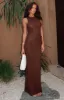 At Dusk Knit Maxi Dress Espresso sold by White Fox Boutique