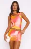 Coming Back Mini Skirt Sunset Floral sold by White Fox Boutique