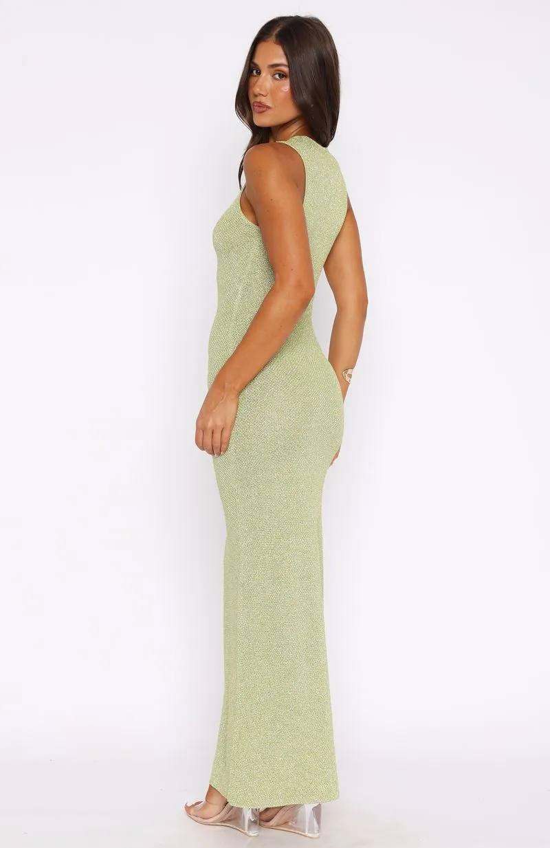 At Dusk Knit Maxi Dress Apple sold by White Fox Boutique product image thumbnail 4