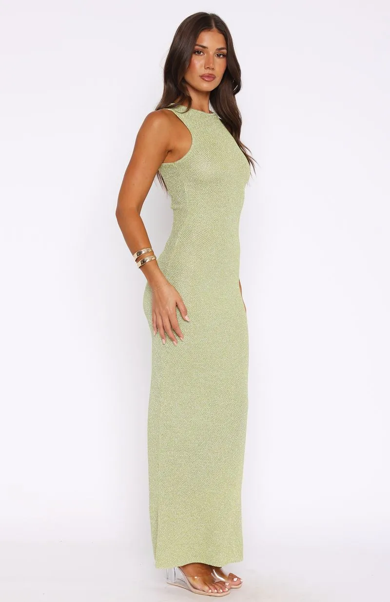 At Dusk Knit Maxi Dress Apple sold by White Fox Boutique product image thumbnail 3
