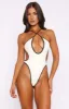 Corsica One Piece Ivory/Black sold by White Fox Boutique