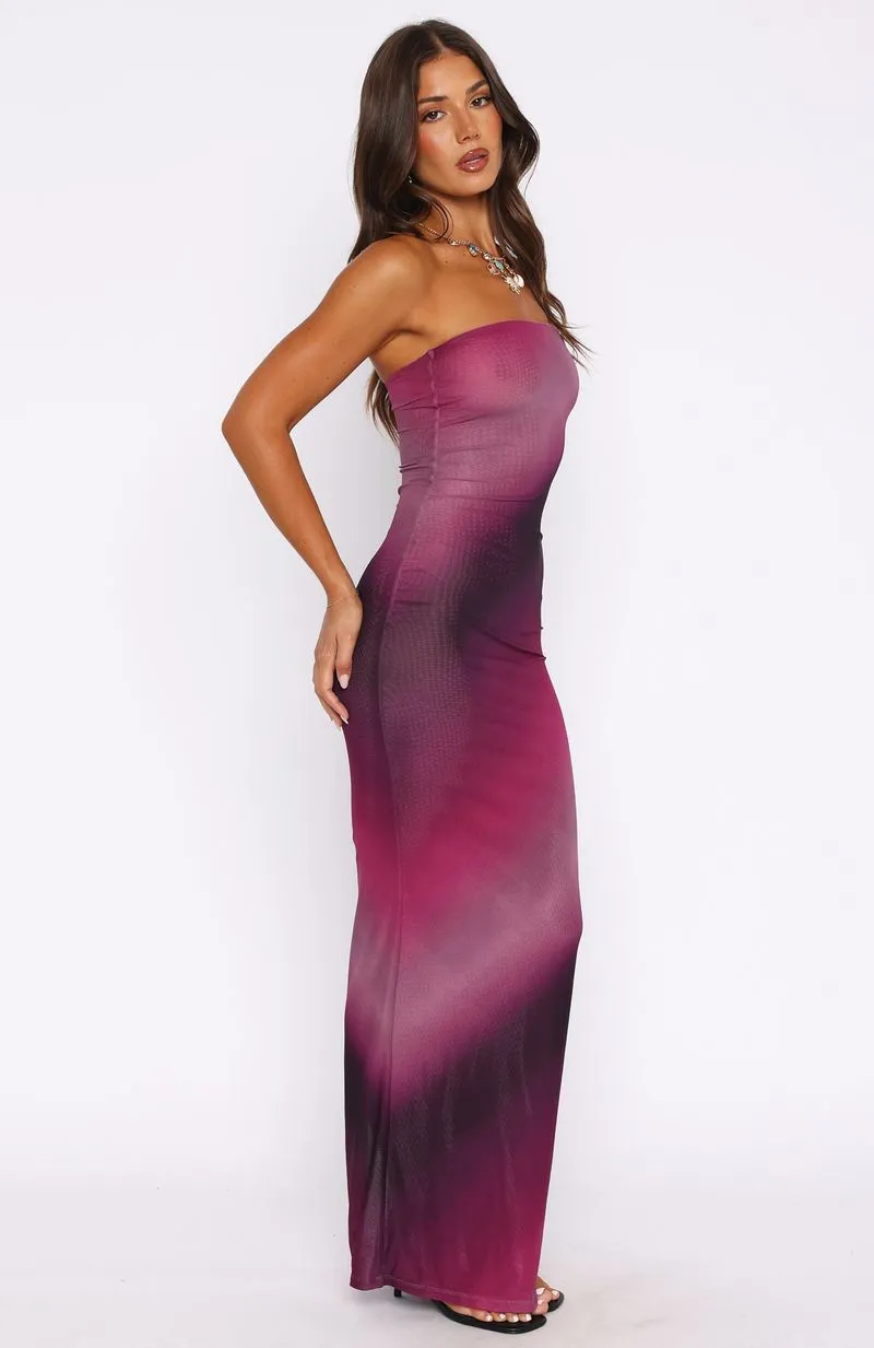 On A Trip Maxi Dress Boysenberry Ripple sold by White Fox Boutique product image thumbnail 4