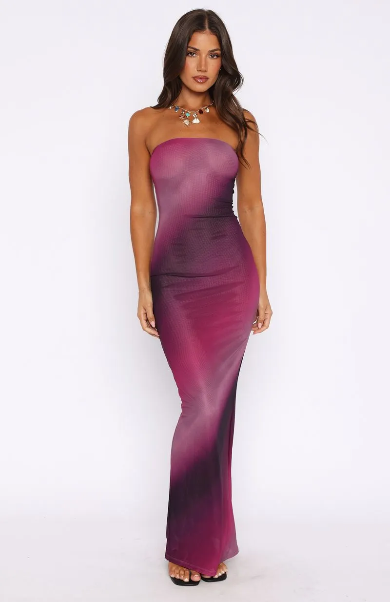On A Trip Maxi Dress Boysenberry Ripple sold by White Fox Boutique product image thumbnail 3