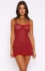 Keeping Me Awake Knit Mini Dress Raspberry sold by White Fox Boutique