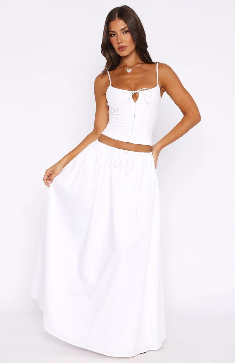 I'm Too Shy Maxi Skirt White sold by White Fox Boutique product image thumbnail 2