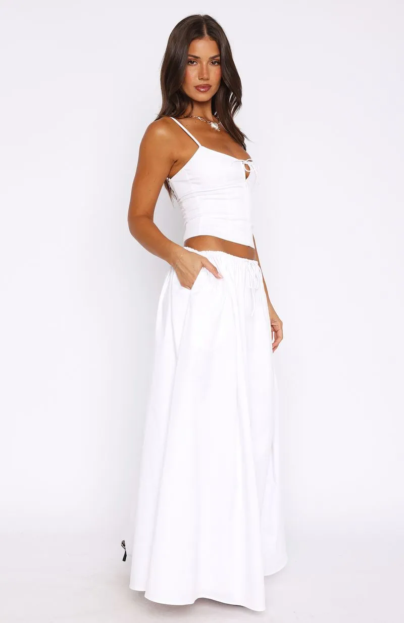 I'm Too Shy Maxi Skirt White sold by White Fox Boutique product image thumbnail 3