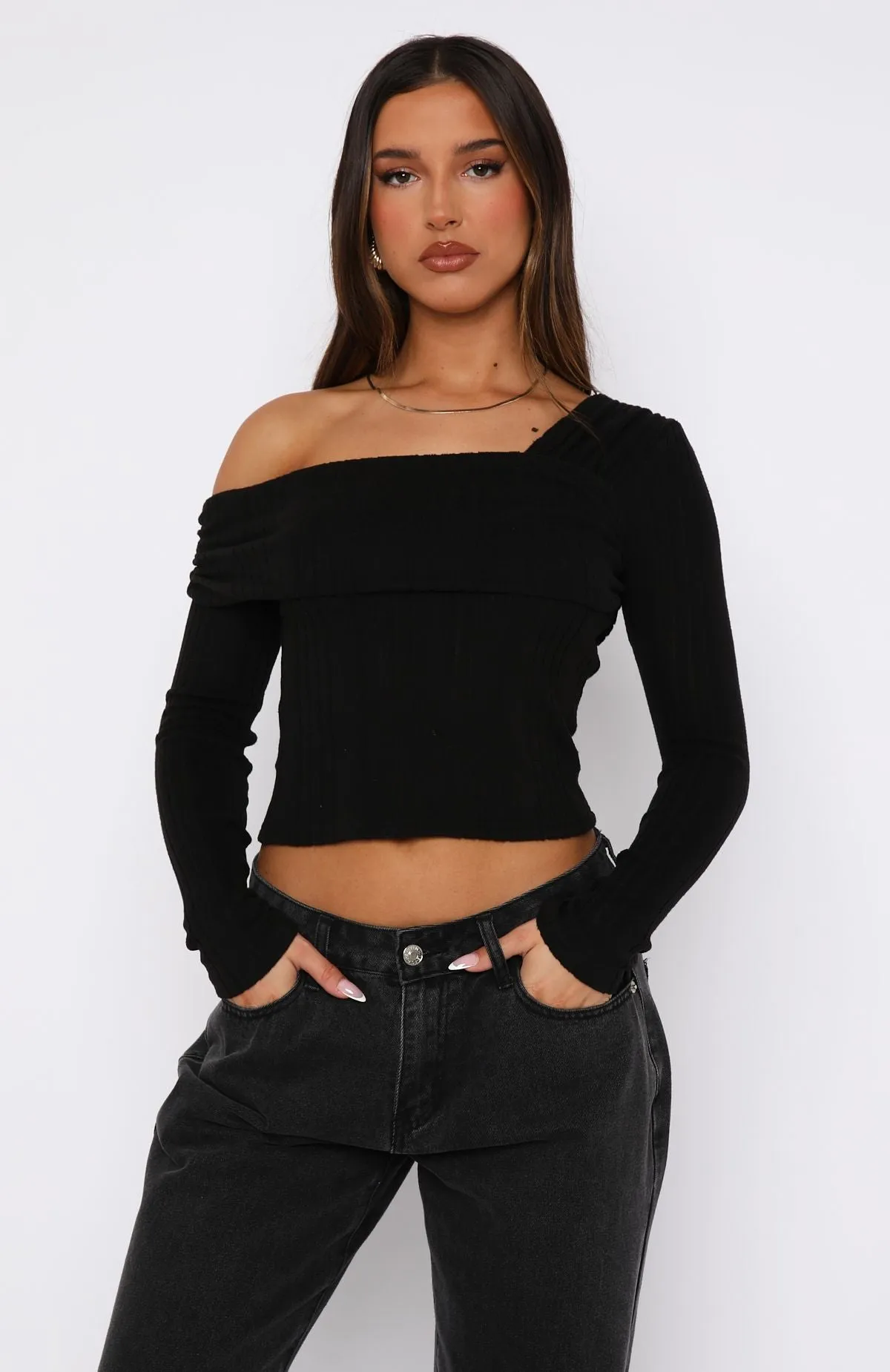 Hanging With You Long Sleeve Top Black sold by White Fox Boutique product image thumbnail 2