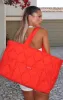 Always Moving Quilted Tote Bag Red sold by White Fox Boutique