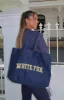Stepping Out Tote Bag Navy sold by White Fox Boutique