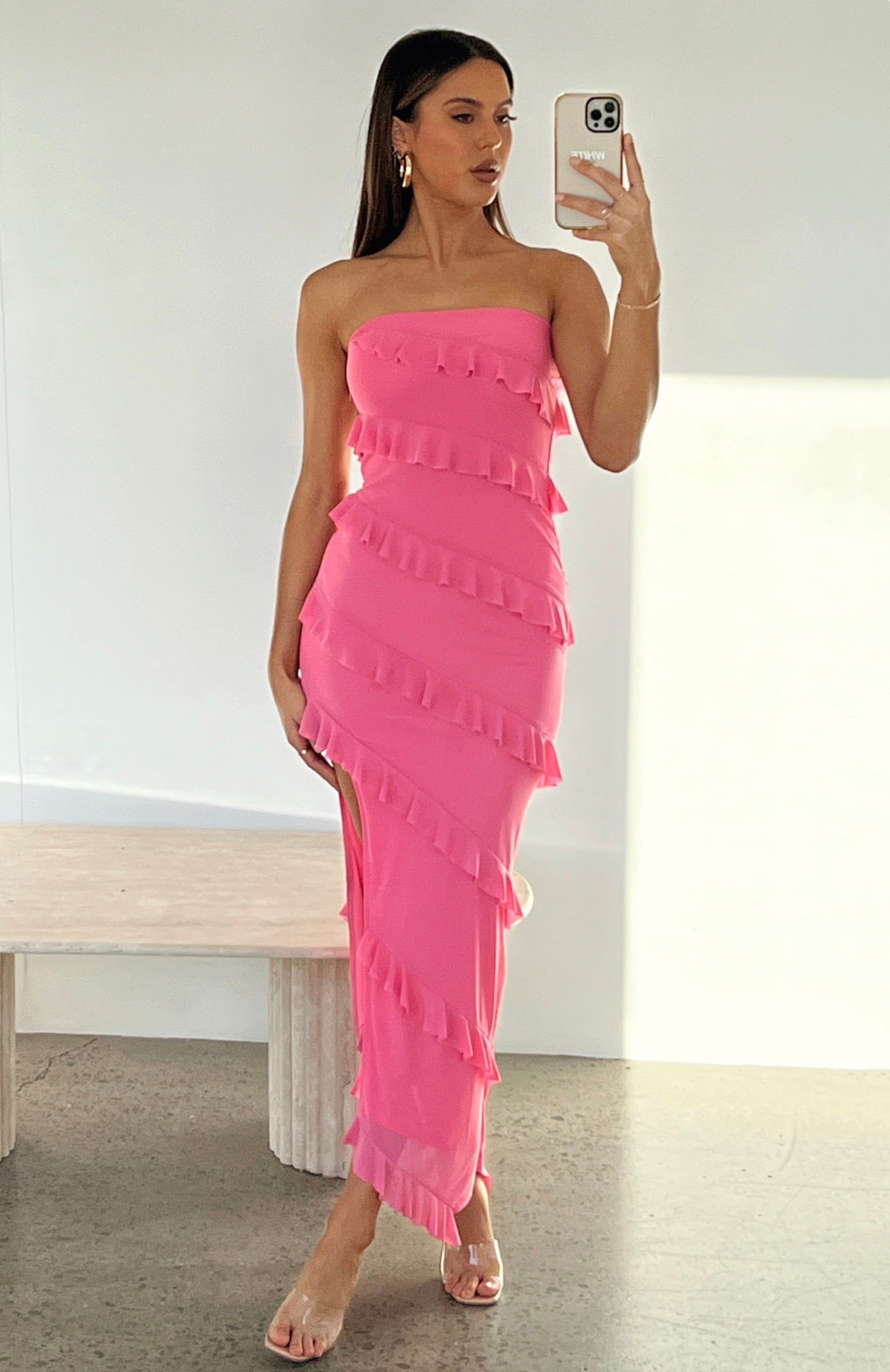 Sweet Desire Maxi Dress Pink sold by White Fox Boutique product image thumbnail 5