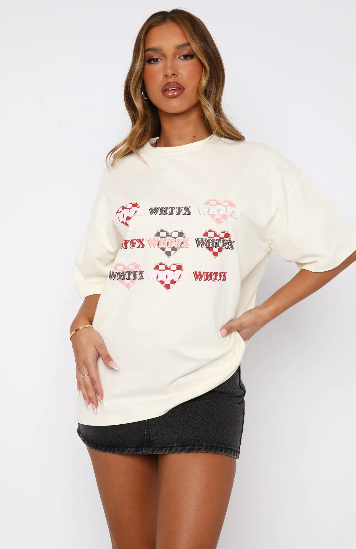She's Too Nice Oversized Tee Off White sold by White Fox Boutique product image thumbnail 2