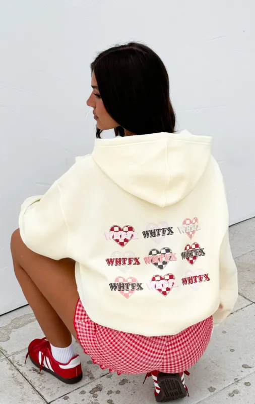 She's Too Nice Oversized Hoodie Off White made by White Fox Boutique