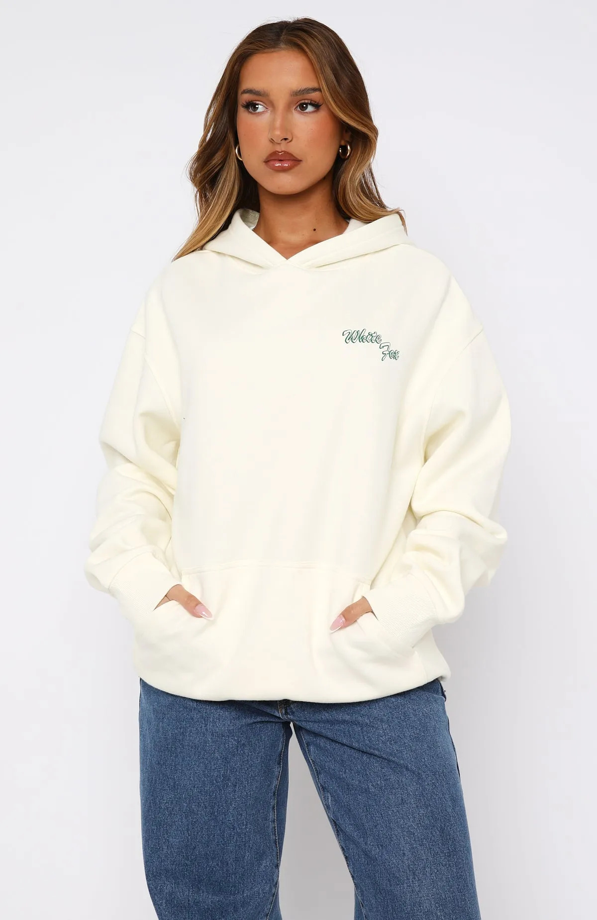 Self Love Always Oversized Hoodie Cream sold by White Fox Boutique product image thumbnail 2