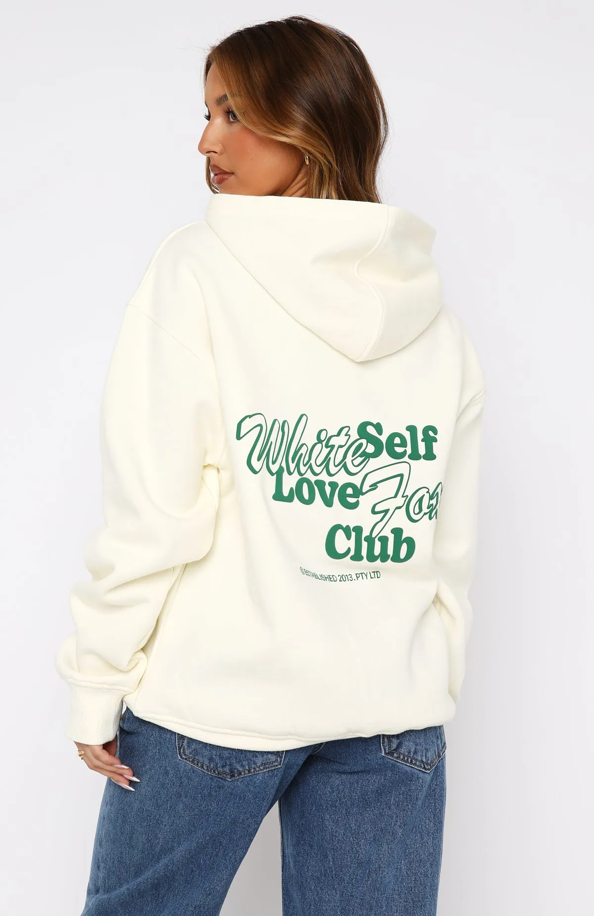 Self Love Always Oversized Hoodie Cream sold by White Fox Boutique product image thumbnail 4