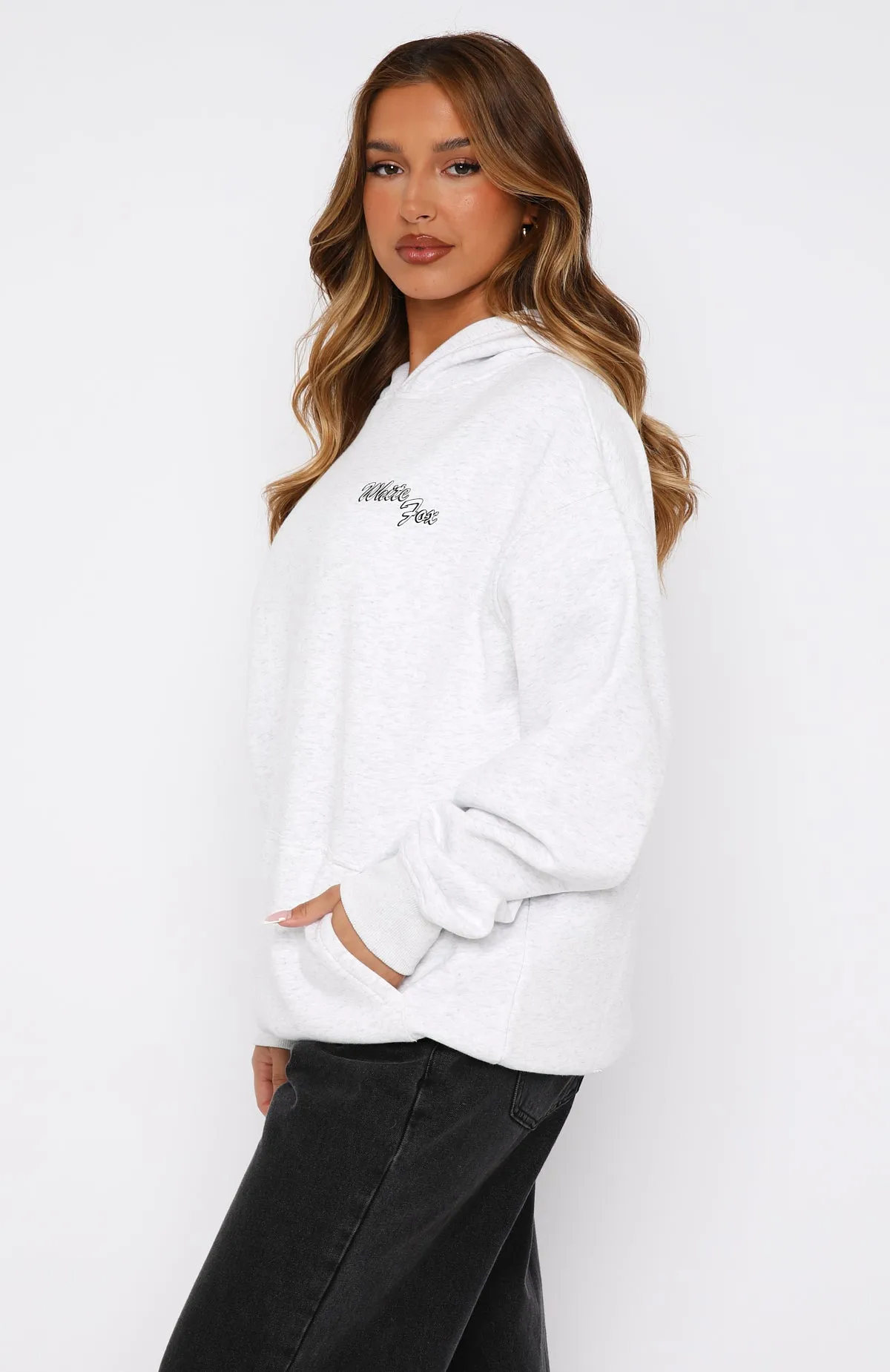 Self Love Always Oversized Hoodie Grey Marle sold by White Fox Boutique product image thumbnail 3