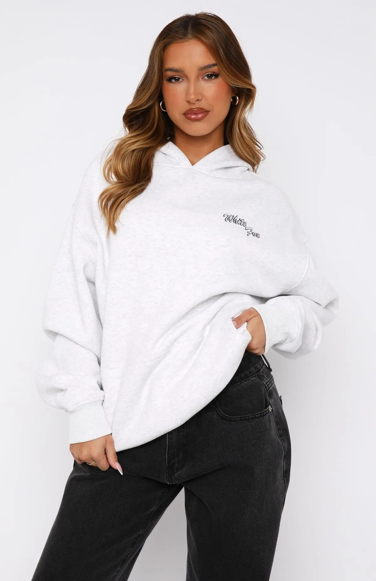 Self Love Always Oversized Hoodie Grey Marle sold by White Fox Boutique product image thumbnail 2